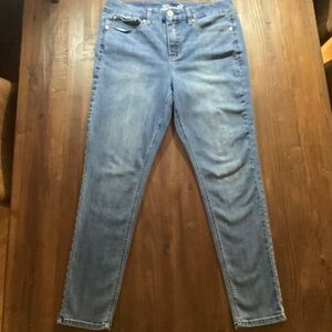 Seven7 Women’s Jeans Size 12 Medium Wash Stretch Denim Skinny Straight Leg